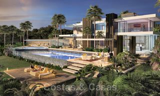 Parcela + proyecto de construcción exclusivo en venta para una villa moderna en la Milla de Oro, Marbella 40311 