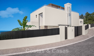 Modernas y contemporáneas villas, de nueva construcción, en venta, en el centro de la Milla de Oro de Marbella 40344 