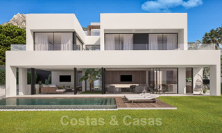 Modernas y contemporáneas villas, de nueva construcción, en venta, en el centro de la Milla de Oro de Marbella 40348 