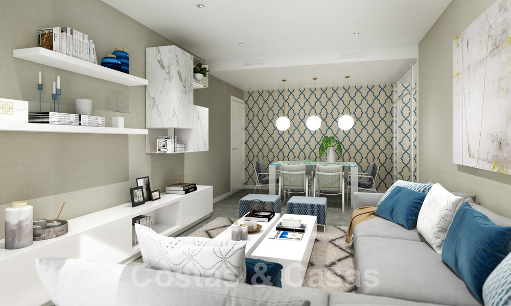Listos para entrar a vivir, modernos - apartamentos nuevos en venta en el centro de Marbella a un paso de la playa 40359