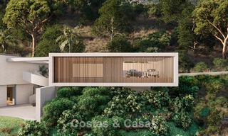 Villa contemporánea y moderna en venta, ubicada en un entorno natural, con impresionantes vistas al valle y al mar, en un complejo cerrado en Benahavis - Marbella 778063 