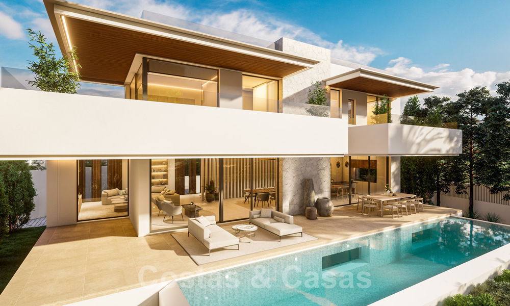Moderna villa de nueva construcción en venta a poca distancia de la playa en San Pedro de Alcántara, Marbella 40564