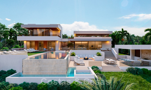 Moderna y lujosa villa de nueva construcción en venta, con vistas a la montaña y al golf, en el valle de Nueva Andalucía, Marbella 41187