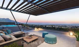 Nuevos y modernos apartamentos de lujo en venta con vistas panorámicas al mar en Marbella - Benahavis 41203 