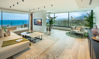 Contemporáneo, moderno, apartamento de lujo en venta con vistas panorámicas al mar en Río Real, Marbella 41290 
