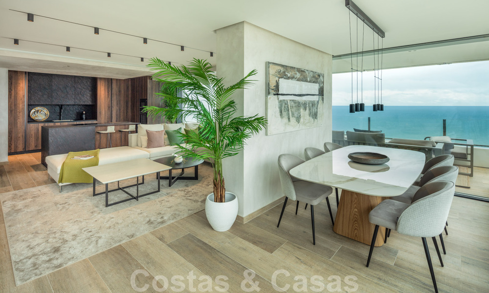 Contemporáneo, moderno, apartamento de lujo en venta con vistas panorámicas al mar en Río Real, Marbella 41292