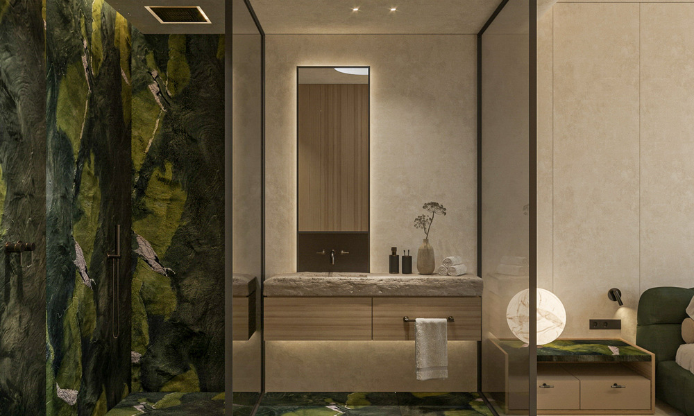 Encantadora casa en venta en un complejo directamente en la playa, con vistas al mar en la Milla de Oro - Marbella 41623