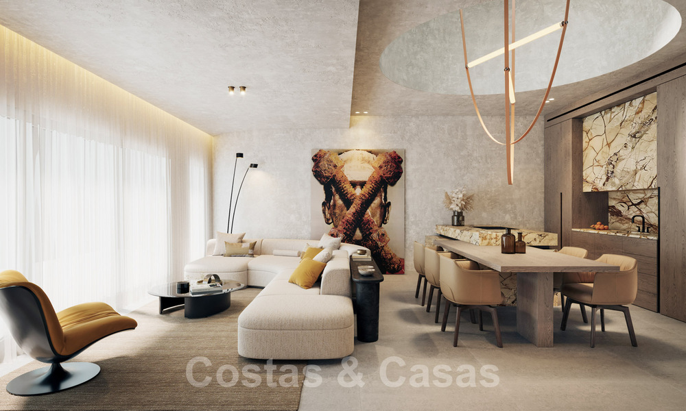 Encantadora casa en venta en un complejo directamente en la playa, con vistas al mar en la Milla de Oro - Marbella 41627