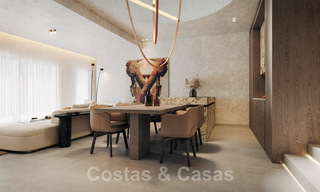 Encantadora casa en venta en un complejo directamente en la playa, con vistas al mar en la Milla de Oro - Marbella 41630 