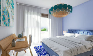 Nuevos apartamentos de lujo en venta, con vistas despejadas al lago, las montañas y la costa hacia Gibraltar, situados en el tranquilo Istán, Costa del Sol 42614 