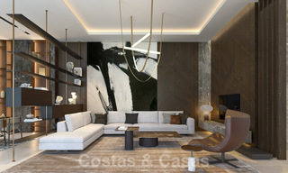 Se vende villa de diseño sobre plano, con solárium, a poca distancia de la playa en la elegante Guadalmina Baja en Marbella 42575 
