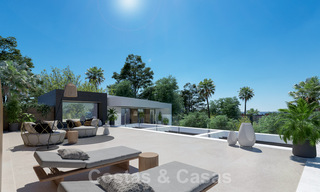 Se vende villa de diseño sobre plano, con solárium, a poca distancia de la playa en la elegante Guadalmina Baja en Marbella 42578 
