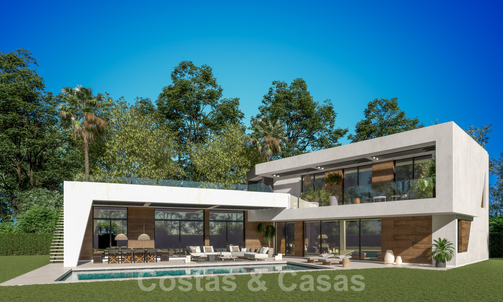 Se vende villa de diseño sobre plano, con solárium, a poca distancia de la playa en la elegante Guadalmina Baja en Marbella 42579