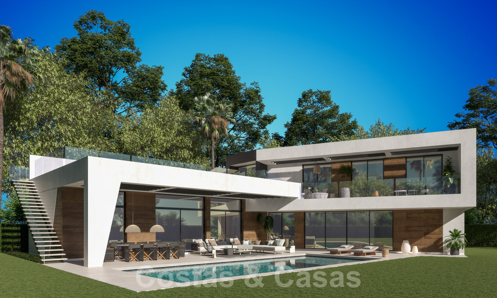 Se vende villa de diseño sobre plano, con solárium, a poca distancia de la playa en la elegante Guadalmina Baja en Marbella 42580