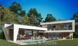 Se vende villa de diseño sobre plano, con solárium, a poca distancia de la playa en la elegante Guadalmina Baja en Marbella 42580 