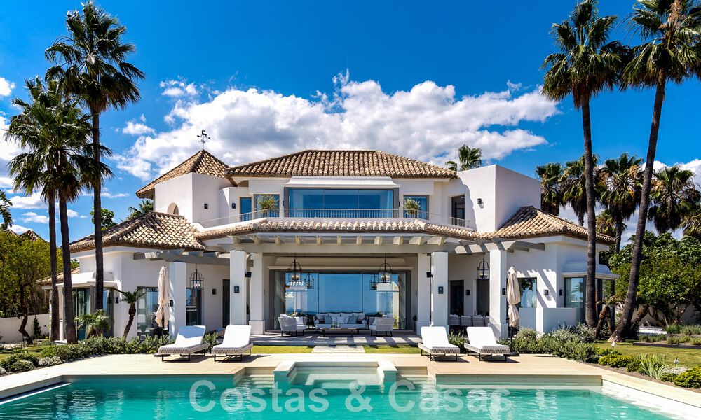 Prestigiosa villa de lujo de estilo mediterráneo en venta con impresionantes vistas panorámicas al mar en Benahavis - Marbella 43435