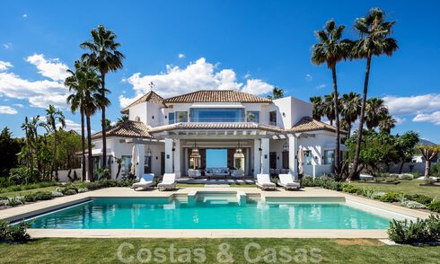 Prestigiosa villa de lujo de estilo mediterráneo en venta con impresionantes vistas panorámicas al mar en Benahavis - Marbella 43436