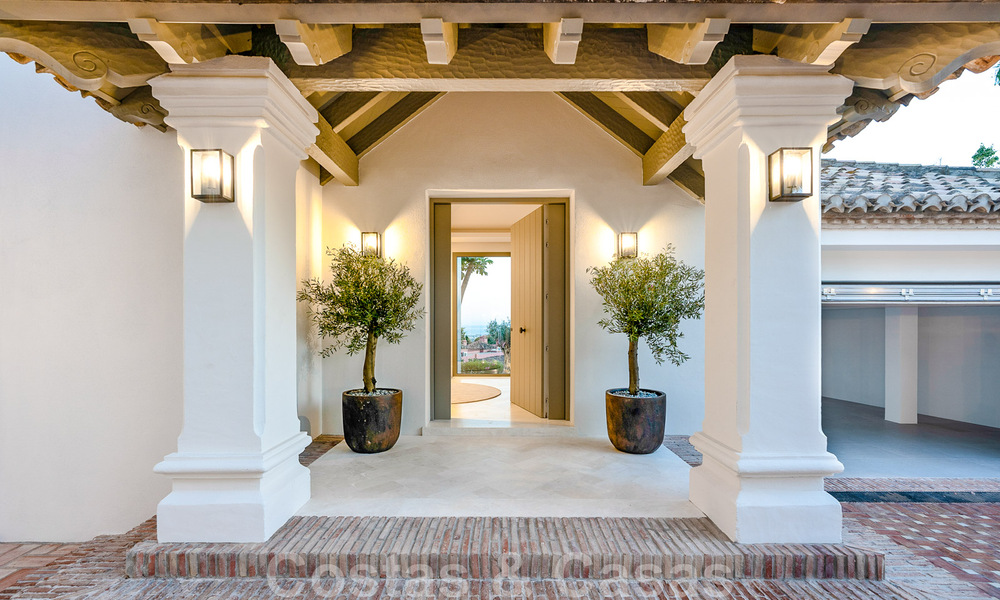 Prestigiosa villa de lujo de estilo mediterráneo en venta con impresionantes vistas panorámicas al mar en Benahavis - Marbella 43448