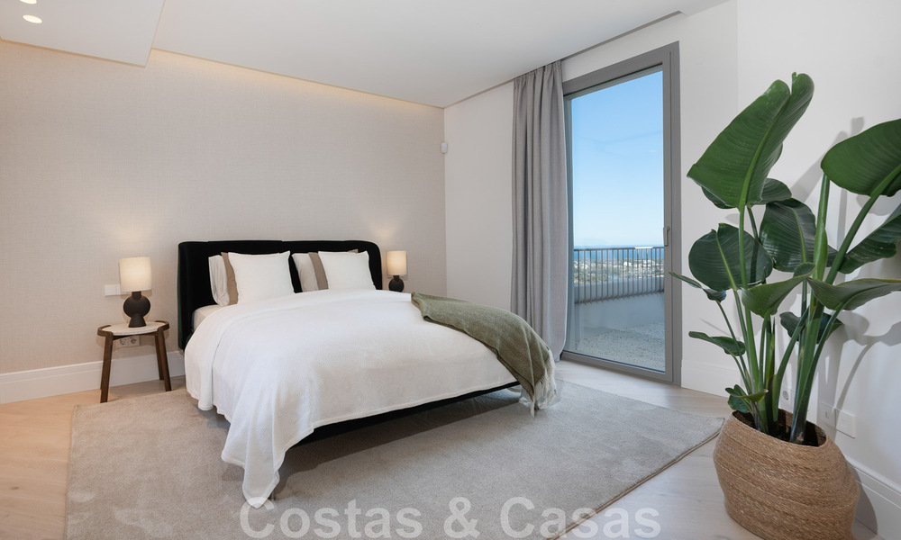 Prestigiosa villa de lujo de estilo mediterráneo en venta con impresionantes vistas panorámicas al mar en Benahavis - Marbella 43494