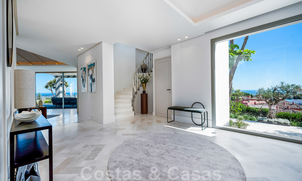 Prestigiosa villa de lujo de estilo mediterráneo en venta con impresionantes vistas panorámicas al mar en Benahavis - Marbella 43519