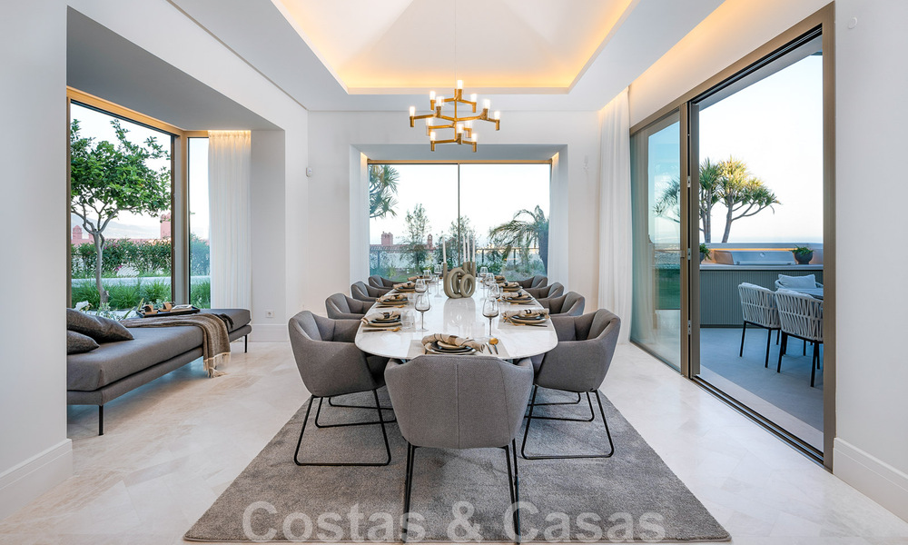 Prestigiosa villa de lujo de estilo mediterráneo en venta con impresionantes vistas panorámicas al mar en Benahavis - Marbella 43522