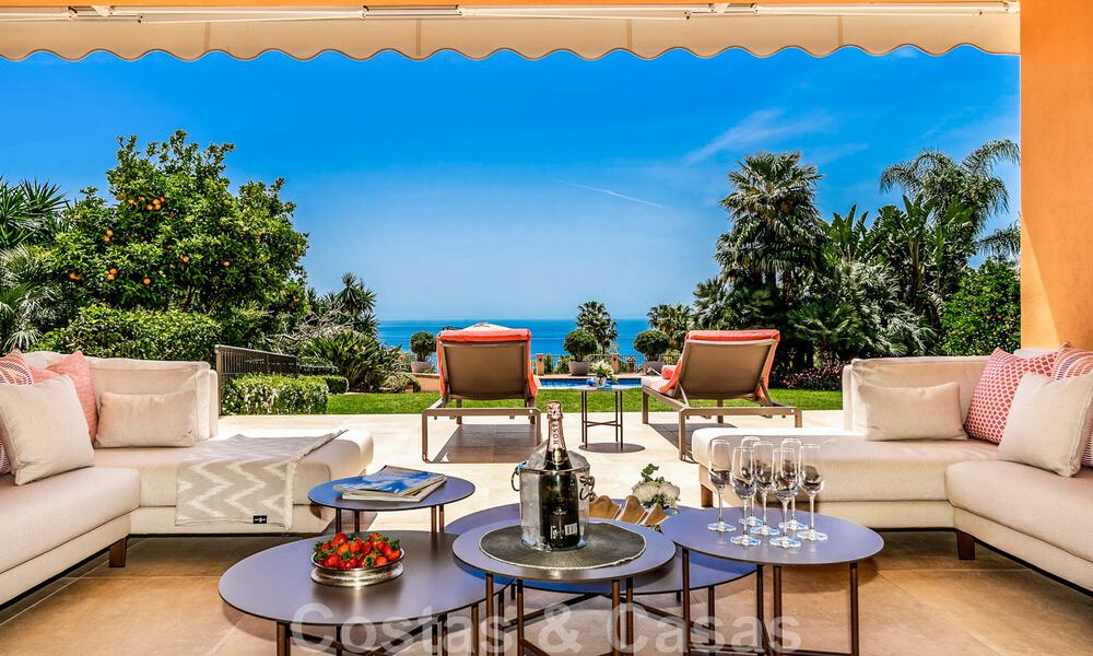 Fenomenal villa tradicional de lujo en venta en una gran parcela con vistas panorámicas al mar, situada en Sierra Blanca en la Milla de Oro de Marbella 42942