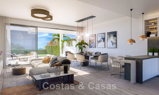 Nuevas y contemporáneas casas adosadas en venta con impresionantes vistas al mar en Manilva, en la Costa del Sol 43329 