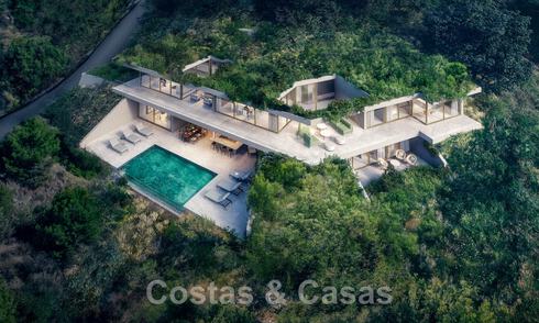 ¡Nueva en el mercado! Se vende villa de diseño innovador, completamente enclavada en la naturaleza, con hermosas vistas panorámicas, en Benahavis - Marbella 43347