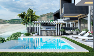 Nuevas y modernas villas de lujo en venta con jacuzzi en el solárium, en una exclusiva zona de golf en Benahavis - Marbella 43419 