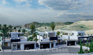 Nuevas y modernas villas de lujo en venta con jacuzzi en el solárium, en una exclusiva zona de golf en Benahavis - Marbella 43432 