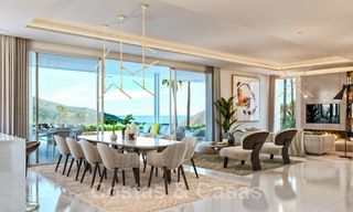 Nuevas villas modernistas de lujo en venta, con privacidad y vistas al mar, en una comunidad privada en las colinas de Marbella 43390 