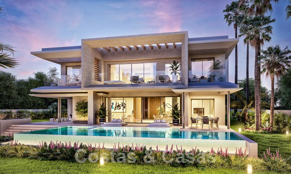 Nuevas villas modernistas de lujo en venta, con privacidad y vistas al mar, en una comunidad privada en las colinas de Marbella 52437