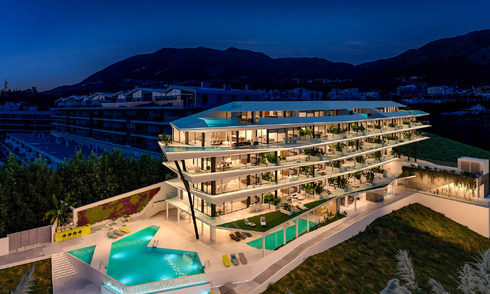 Apartamentos de lujo sostenibles, en venta, en una ubicación privilegiada con vistas panorámicas al mar, situados entre Benalmádena y Fuengirola - Costa del Sol 51370
