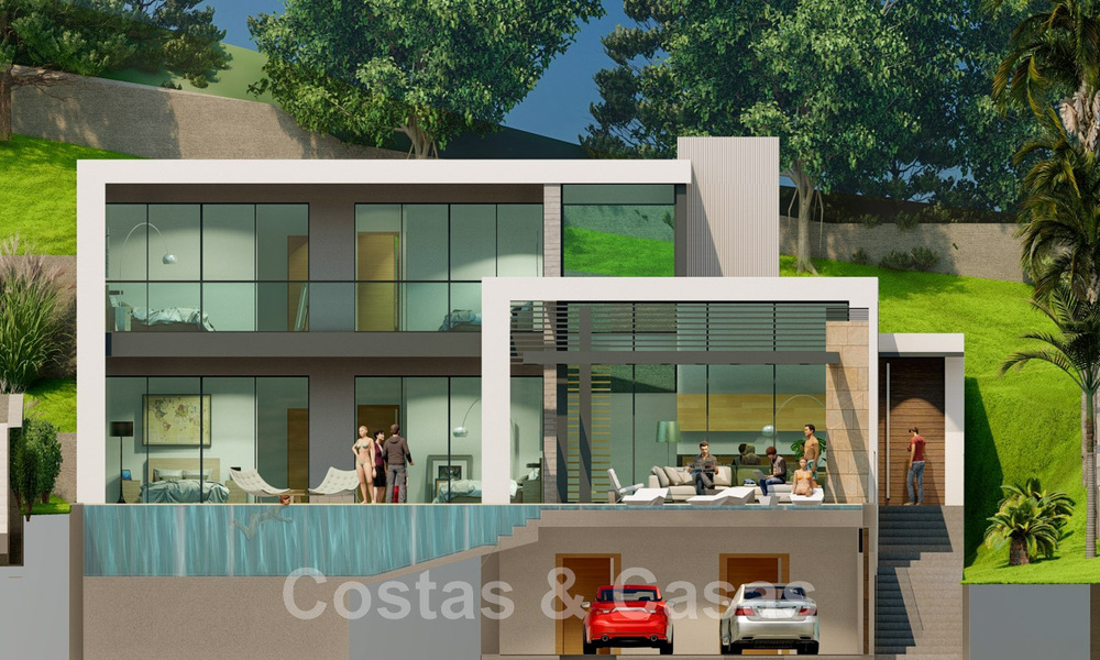 2 Parcelas + proyecto de construcción exclusivo en venta para una majestuosa villa contemporánea en Nueva Andalucía, Marbella 43914