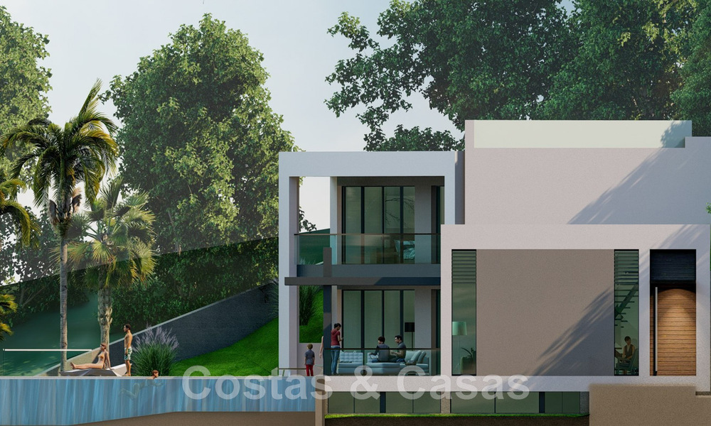 2 Parcelas + proyecto de construcción exclusivo en venta para una majestuosa villa contemporánea en Nueva Andalucía, Marbella 43928