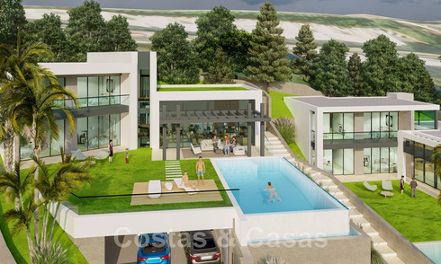 2 Parcelas + proyecto de construcción exclusivo en venta para una majestuosa villa contemporánea en Nueva Andalucía, Marbella 43929