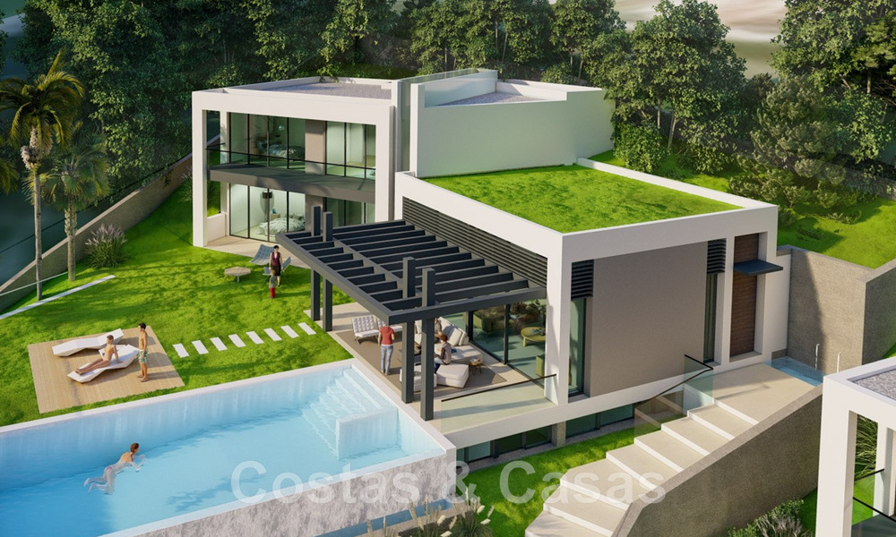 2 Parcelas + proyecto de construcción exclusivo en venta para una majestuosa villa contemporánea en Nueva Andalucía, Marbella 43931