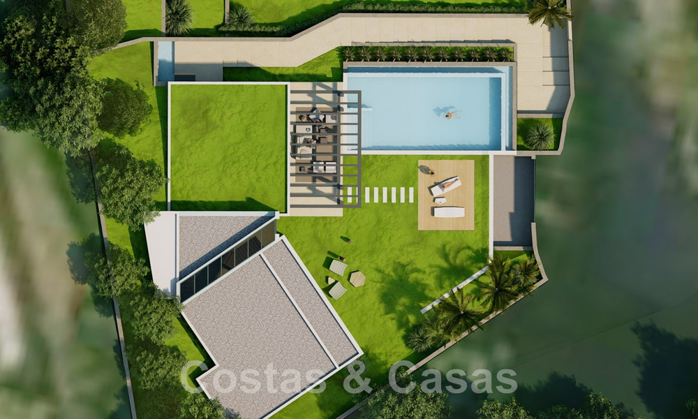 2 Parcelas + proyecto de construcción exclusivo en venta para una majestuosa villa contemporánea en Nueva Andalucía, Marbella 43932