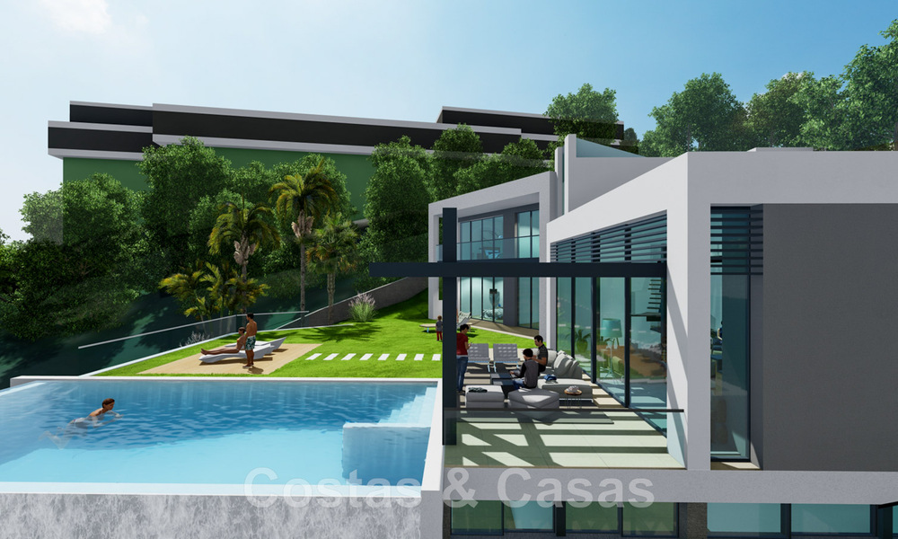 2 Parcelas + proyecto de construcción exclusivo en venta para una majestuosa villa contemporánea en Nueva Andalucía, Marbella 43933