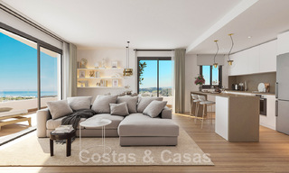 Se venden lujosos apartamentos nuevos de estilo contemporáneo con amplia terraza y vistas panorámicas al mar en Estepona centro 44291 