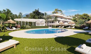 Se venden lujosos apartamentos nuevos de estilo contemporáneo con amplia terraza y vistas panorámicas al mar en Estepona centro 44298 
