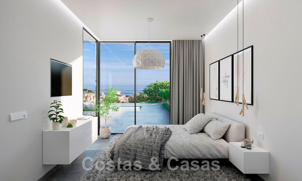 Nueva villa de diseño modernista en venta con fenomenales vistas al mar a poca distancia de la playa en Benalmádena, Costa del Sol 44582