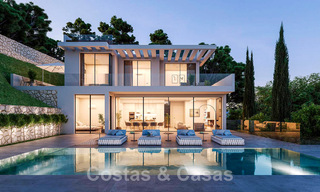 Nueva villa de diseño modernista en venta con fenomenales vistas al mar a poca distancia de la playa en Benalmádena, Costa del Sol 44584 