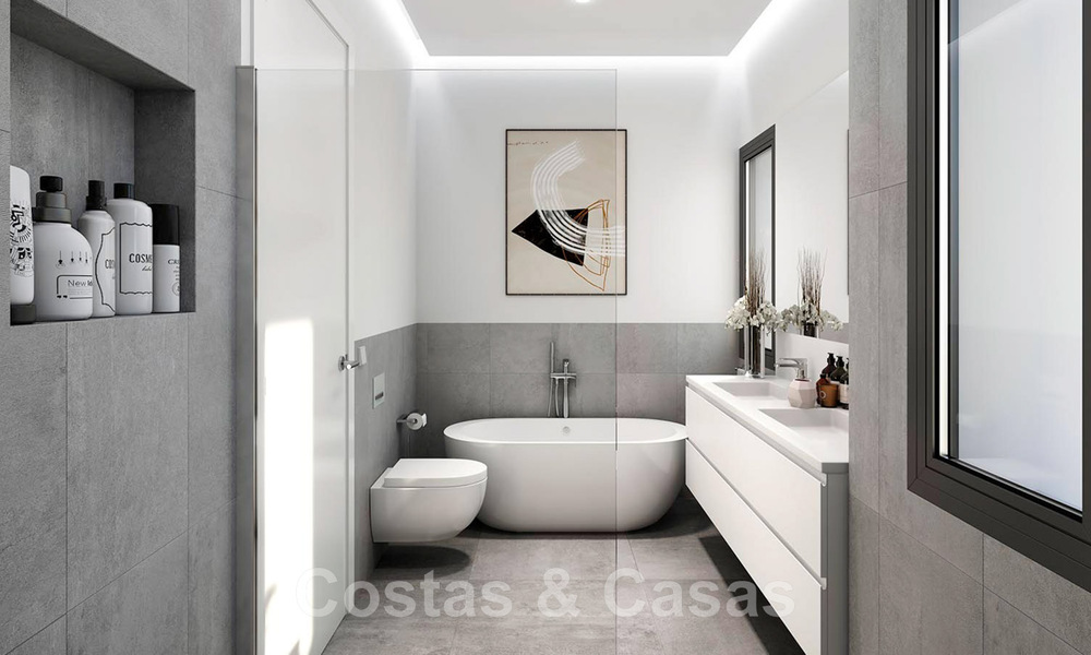 Nueva villa de diseño modernista en venta con fenomenales vistas al mar a poca distancia de la playa en Benalmádena, Costa del Sol 44591