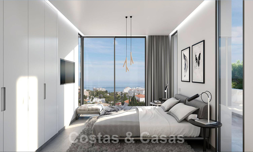 Nueva villa de diseño modernista en venta con fenomenales vistas al mar a poca distancia de la playa en Benalmádena, Costa del Sol 44593