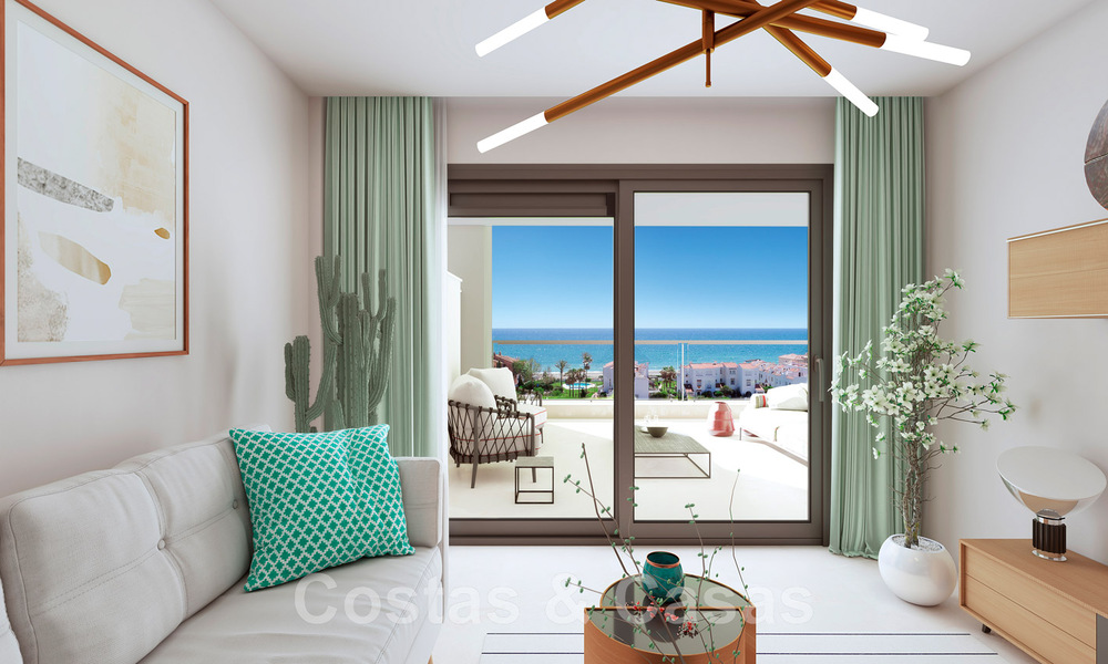 Nuevos apartamentos contemporáneos de lujo en venta con vistas al mar a poca distancia de la playa en Casares, Costa del Sol 44523