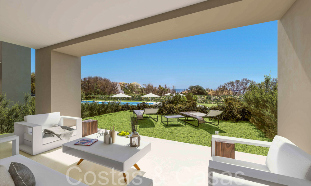 Nuevos apartamentos contemporáneos de lujo en venta con vistas al mar a poca distancia de la playa en Casares, Costa del Sol 66741