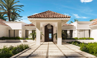 Se vende villa de lujo mediterránea de estilo ibicenco, ubicada en una zona residencial de alta categoría en el corazón de Nueva Andalucía, Marbella 44617 