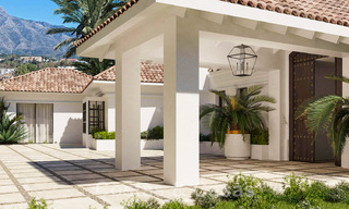 Se vende villa de lujo mediterránea de estilo ibicenco, ubicada en una zona residencial de alta categoría en el corazón de Nueva Andalucía, Marbella 44618 