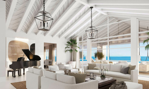 Se vende villa de lujo mediterránea de estilo ibicenco, ubicada en una zona residencial de alta categoría en el corazón de Nueva Andalucía, Marbella 44625